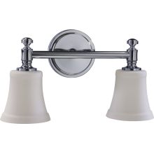 Two Light 16.5" Wide Bathroom Fixture