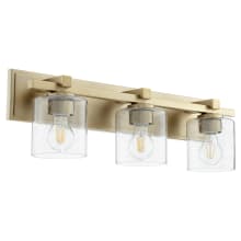 3 Light 7-1/2" Tall Bathroom Vanity Light