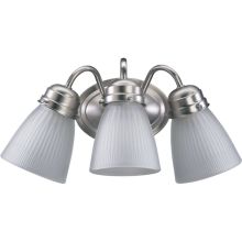 3 Light Bathroom Vanity Light with Frosted Glass Bell Shade