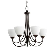 Brooks 5 Light 26" Wide Single Tier Chandelier with Glass Shades