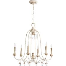 Venice 6 Light 25" Wide Single Tier Chandelier with Crystal Accents