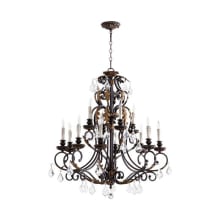 Rio Salado 12 Light 34" Wide Candle Style Chandelier with Crystal Accents