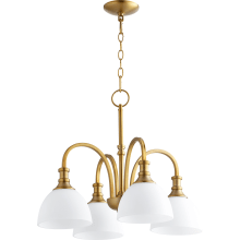 Richmond 4 Light 23" Wide Chandelier with Satin Opal Shade