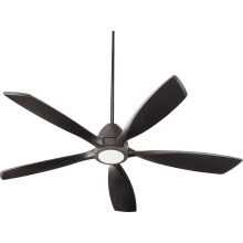 Holt 56" 5 Blade Indoor DC Ceiling Fan with Light Kit and Wall Control