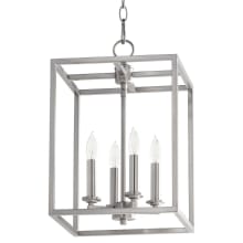 Cuboid 4 Light 11" Wide Taper Candle Pendant