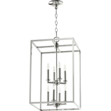 8 Light 14" Wide Taper Candle Chandelier