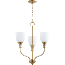 Richmond 3 Light 18" Wide Chandelier with Satin Opal Shade