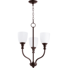 Richmond 3 Light 18" Wide Chandelier with Satin Opal Shade