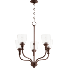 Richmond 5 Light 24" Wide Chandelier with Clear Seeded Shade
