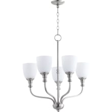 Richmond 5 Light 24" Wide Chandelier with Satin Opal Shade