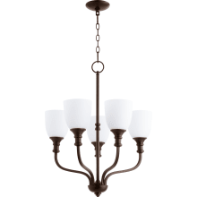 Richmond 5 Light 24" Wide Chandelier with Satin Opal Shade
