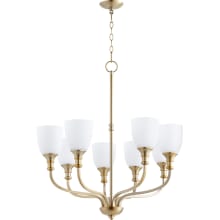 Richmond 8 Light 31" Wide Chandelier with Satin Opal Shade