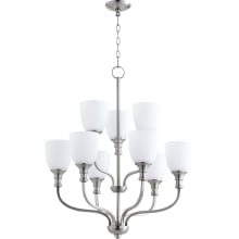 Richmond 9 Light 26" Wide Chandelier with Satin Opal Shade