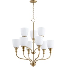 Richmond 9 Light 26" Wide Chandelier with Satin Opal Shade