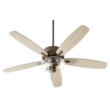 Breeze 52" 5 Blade LED Indoor Ceiling Fan with Round Glass Shade