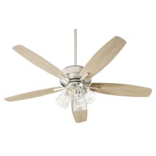 Breeze 52" 5 Blade LED Indoor Ceiling Fan with Tapered Glass Shades