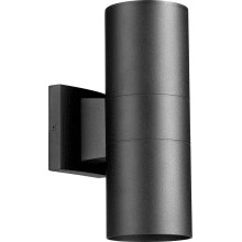 Cylinder 2 Light 12" Tall Outdoor Wall Sconce