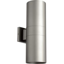 Cylinder 2 Light 17" Tall Outdoor Wall Sconce