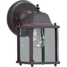 1 Light Outdoor Wall Sconce with Clear Beveled Shade