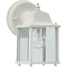1 Light Outdoor Wall Sconce with Clear Beveled Shade
