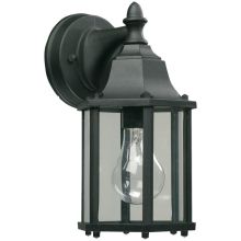 1 Light Outdoor Wall Sconce with Clear Shade