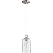 5" Wide Mini Pendant with Water Glass Shade