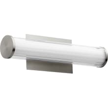 18" Wide LED ADA Bath Bar with a Ribbed Glass Shade