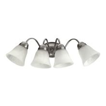 4 Light Bathroom Vanity Light with Frosted Glass Bell Shade