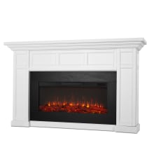 Alcott 5000 BTU / 1500W 75 Inch Wide Free Standing Vent-Free Electric Mantel Fireplace with Remote Control