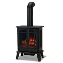 Foster 4700 BTU / 1400W 25 Inch Wide Free Standing Vent Free Electric Stove Fireplace with Faux Chimney