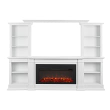 Monte Vista 108 Inch Wide Media Console with 5000 BTU / 1500W Electric Fireplace with Remote Control