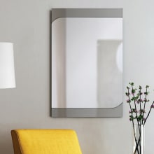 Fifer 36" X 24" Modern Tinted Glass Framed Rectangular Wall Mirror
