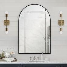 Waren 36"H X 24"W Arched Dome Frameless Contemporary Vanity Bathroom Wall Mirror
