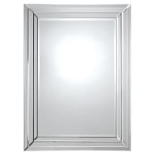 Bryse 36" x 48" Stepped Frame All Glass Contemporary Vanity Bathroom Wall Mirror