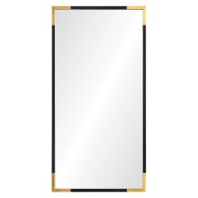 Osmond 60" x 30" Urban Modern Black and Gold Framed Full Length Wall Mirror