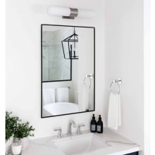 JWZQ Black Golden Lluminated Led Bathroom Vanity Mirror,40cm,50cm,60cm,70cm,80cm,1x Aluminum Frame Bathroom Mirror with Lights,IP65 