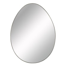 Ova 33" x 25" Oval Flat Steel Accent Mirror