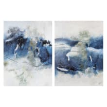 Adhara 48" x 36" Frameless Abstract Painting - Set of 2