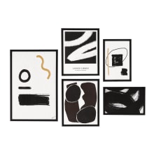 Carife Framed Abstract Drawing Print - Set of 5
