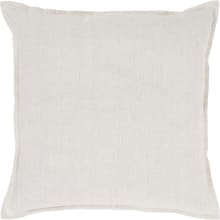 Shayaz Geometric Linen Covered Feather Filled Throw Pillow