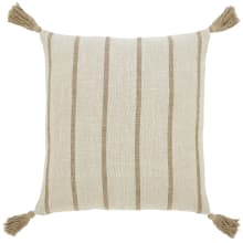 Truden Geometric Linen Covered Feather Filled Throw Pillow