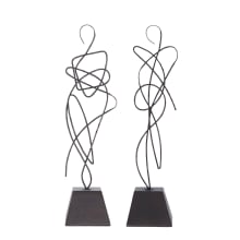 Arabesque Aluminum People and Figures Statue - Set of 2