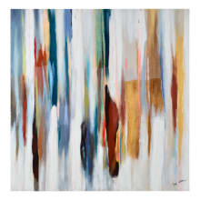 Harmon Multi Colored 45" x 45" Abstract Frameless Painting with Spot Gloss by Patrick St Germain