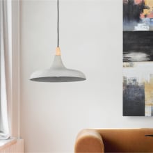 Jerriko 16" Wide Casual Industrial Single Pendant with Concrete Shade