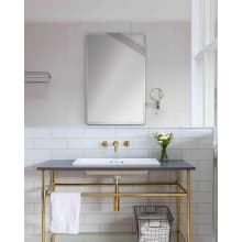 Danske 36" X 24" Contemporary Frameless Vanity Bath Wall Mirror with Beveled Edge