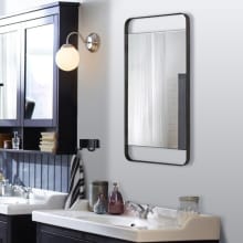 Tiffey 38" x 20" Urban Vintage Vanity Bathroom Wall Mirror