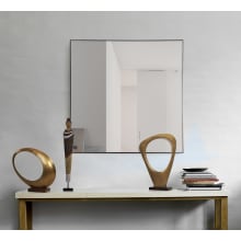 Greer 36" x 36" Square Standard Flat Framed Vanity Bath Wall Mirror