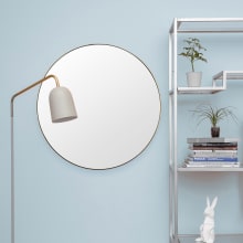 Witham 24" Round Thin Framed Vanity Bathroom Wall Mirror