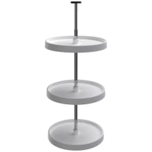 Value Line Plastic 3-Shelf 18" Full Circle Lazy Susan for Corner Wall Cabinets