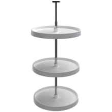 Value Line Plastic 3-Shelf 20" Full Circle Lazy Susan for Corner Wall Cabinets